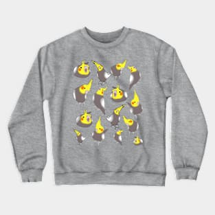 cockatiel doodle pattern Crewneck Sweatshirt